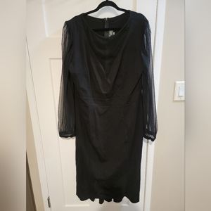 Pinup Girl Clothing x Elvira black mesh sleeve wiggle dress 4x